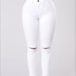 Fashion nova white canopy jeans